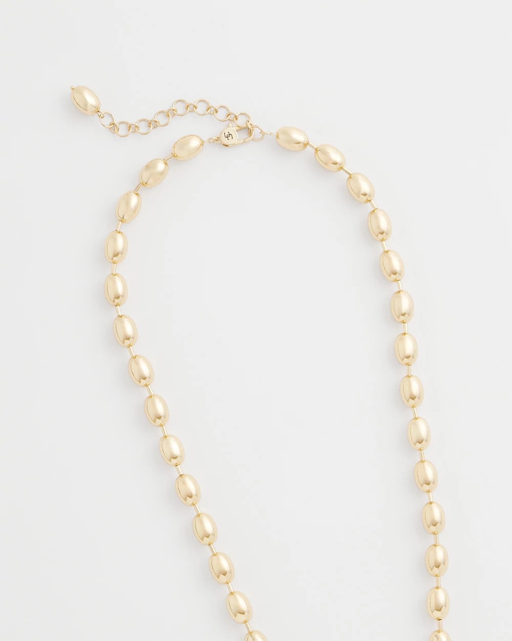 Gold Bead Long Single Strand Necklace Gold - Chico's