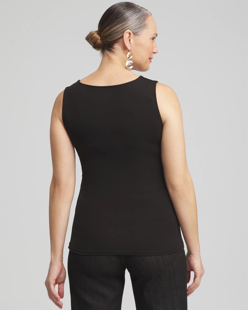 Contour Cotton™ Square Neck Tank Black - Chico's