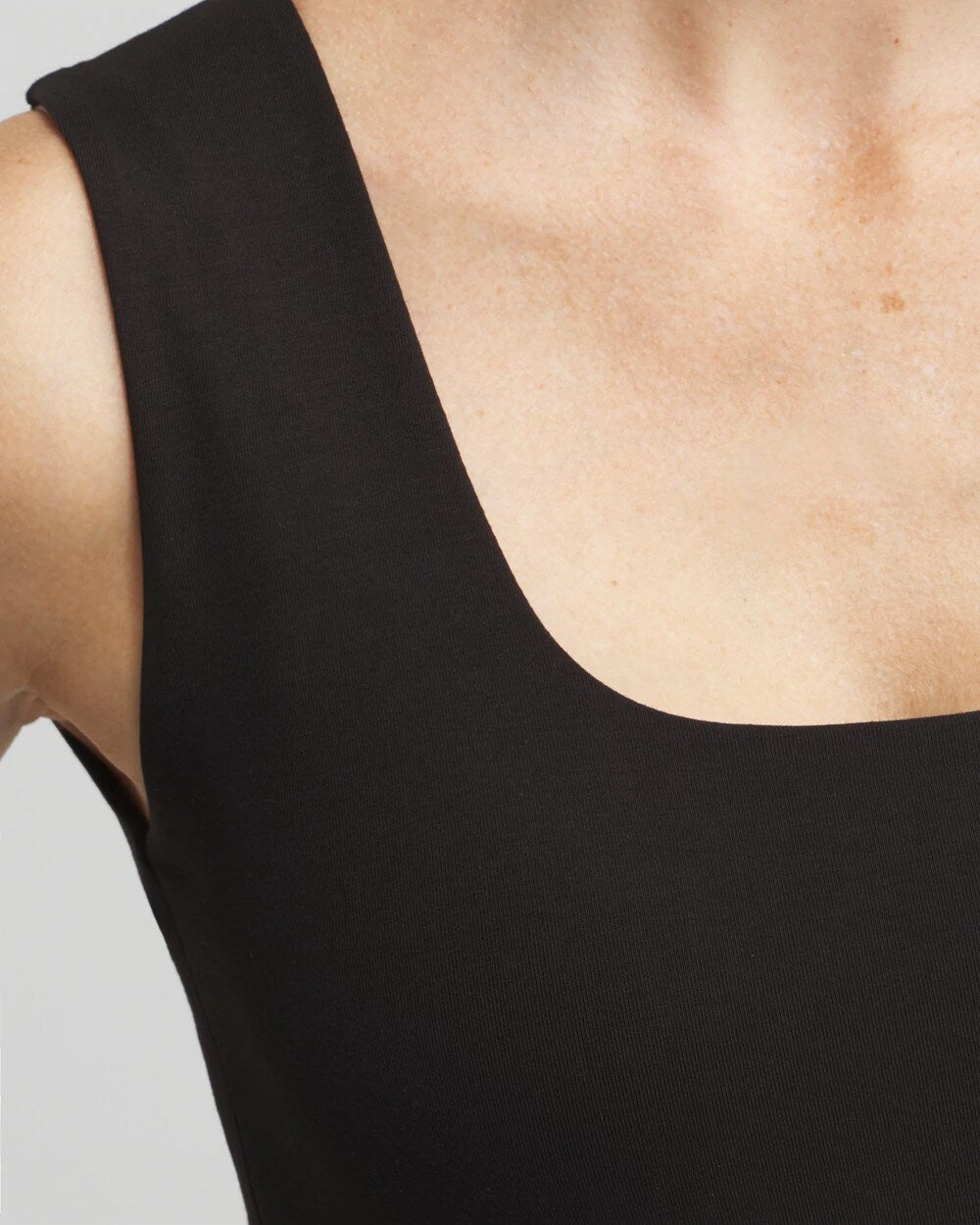 Contour Cotton™ Square Neck Tank Black - Chico's