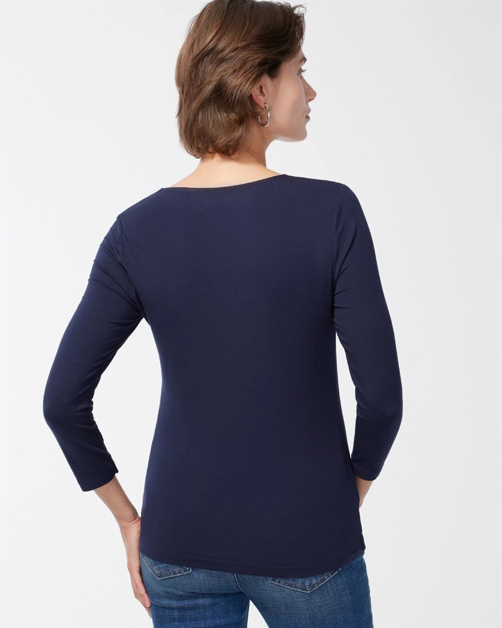 Touch of Cool™ Square Neck Tee Classic Navy - Chico's