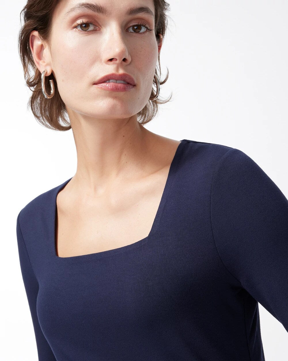 Touch of Cool™ Square Neck Tee Classic Navy - Chico's