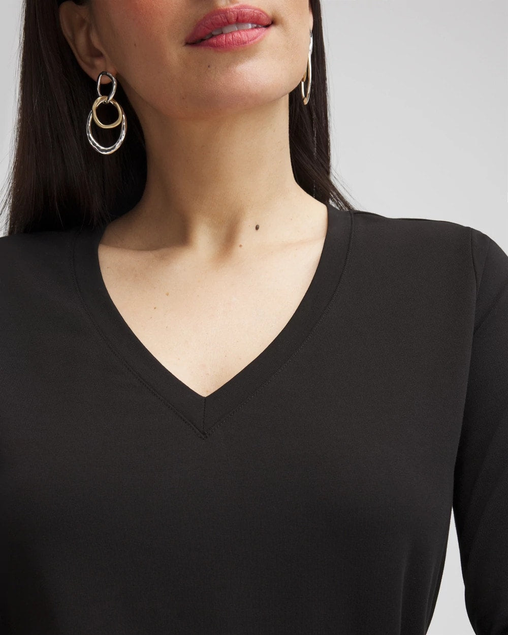 3/4 Sleeve Perfect Tee Black - Chico's
