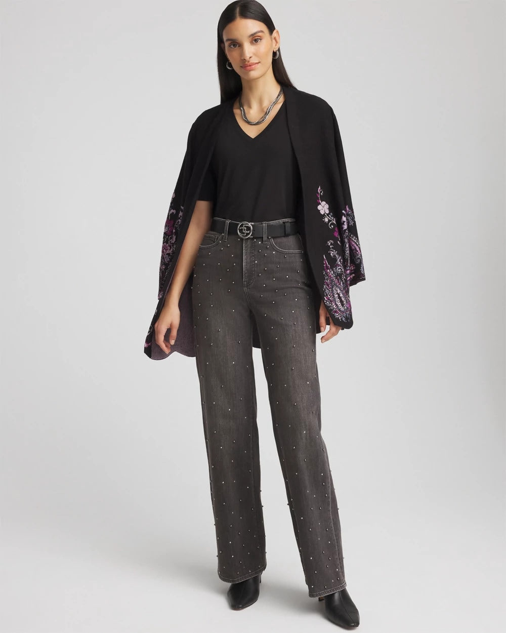 Perfect Elbow Sleeve Tee Black - Chico's