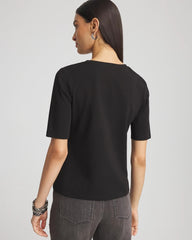 Perfect Elbow Sleeve Tee Black - Chico's