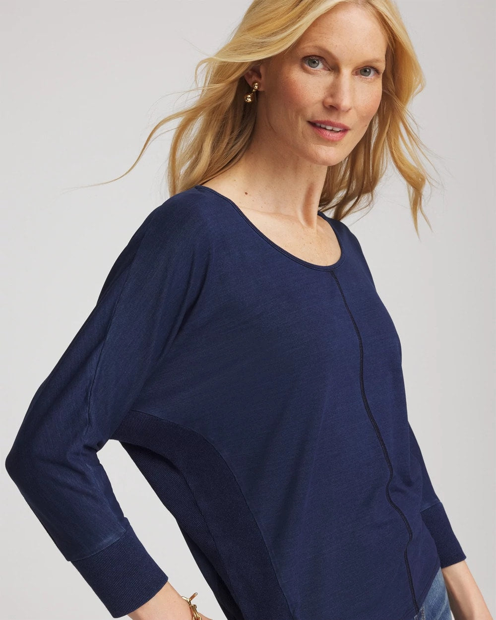 Dolman Denim Tee Riviera Authentic - Chico's