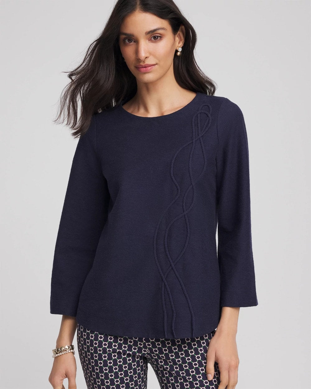 Denim Soutache Top Denim - Chico's