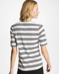 Pima V-Neck Tab Sleeve Tee Black - Chico's