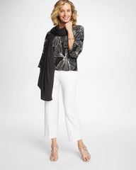 Ginkgo Matte Jersey Bubble Hem Top Black - Chico's