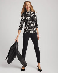 Touch of Cool™ Mockneck Layering Tee Black - Chico's