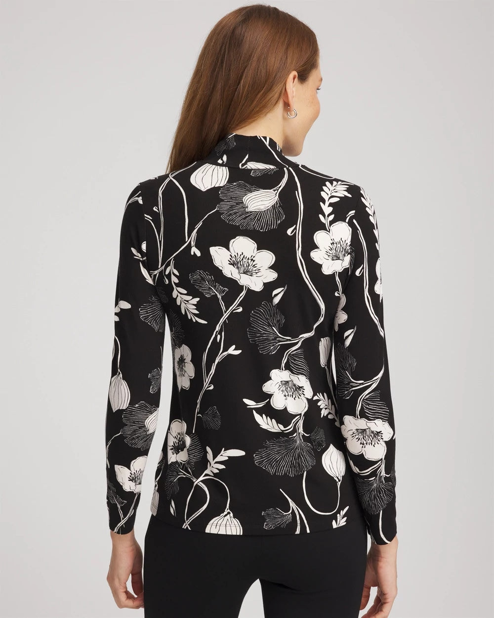 Touch of Cool™ Mockneck Layering Tee Black - Chico's