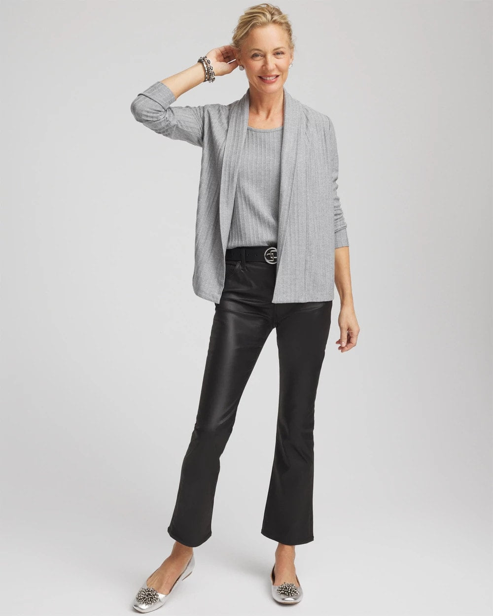 Cozy Cardigan Fog Heather Gray - Chico's