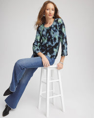 Bodre Flare Sleeve Top Black - Chico's