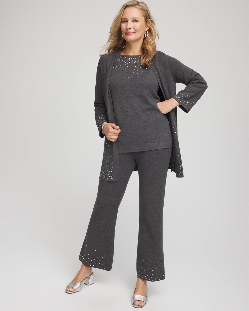 Travelers™ Rhinestone Tank Graphite Gray - Chico's
