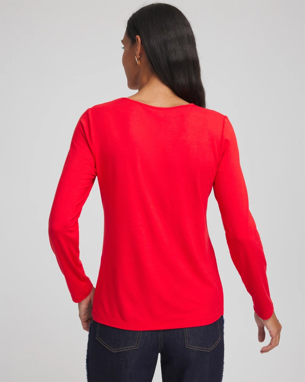 Embellished Heart V-Neck Tee Love Letter Red - Chico's