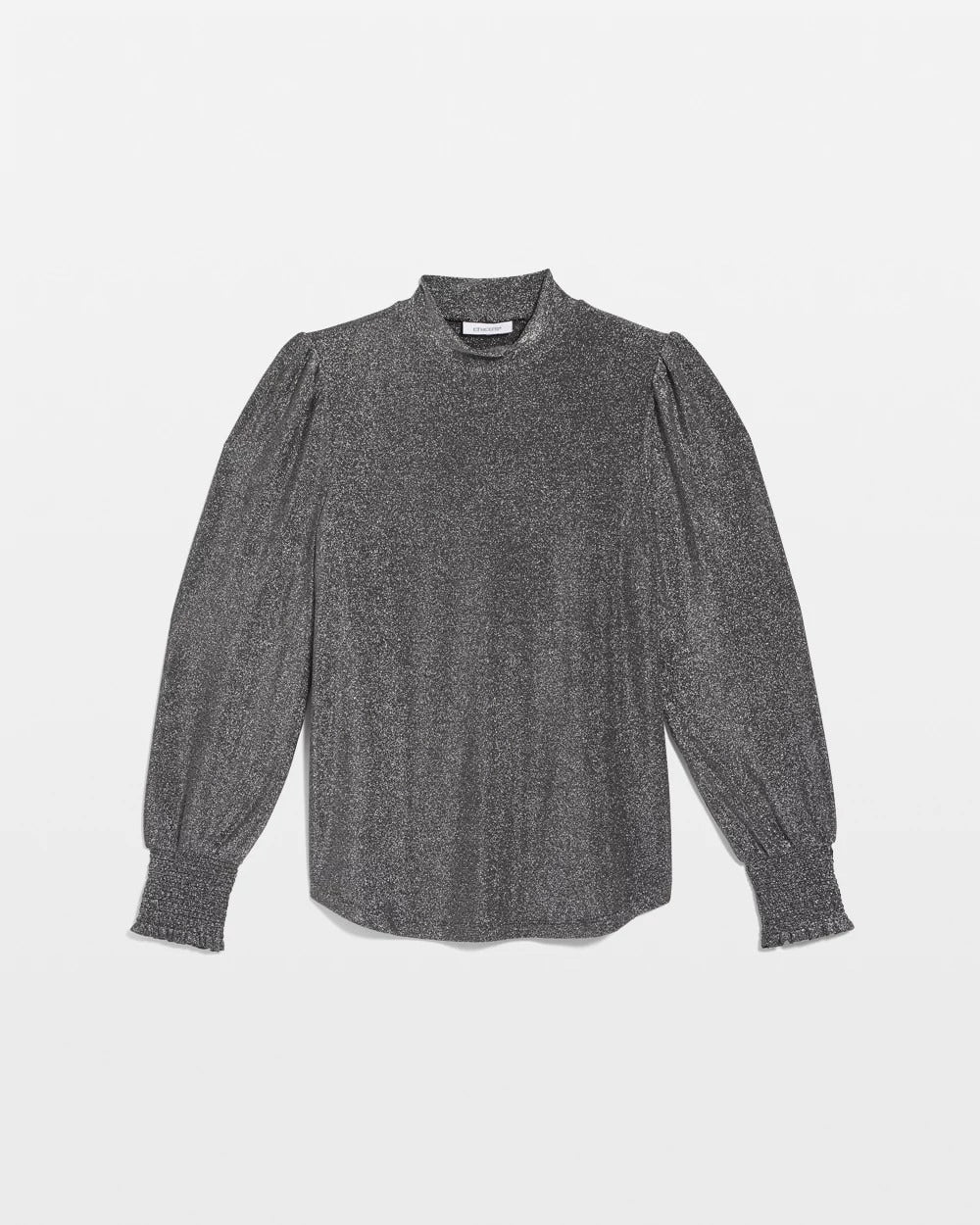 Sparkle Smocked Top Silver Glitter - Chico's