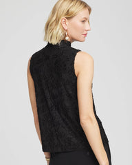 Burnout Mockneck Tank Black - Chico's