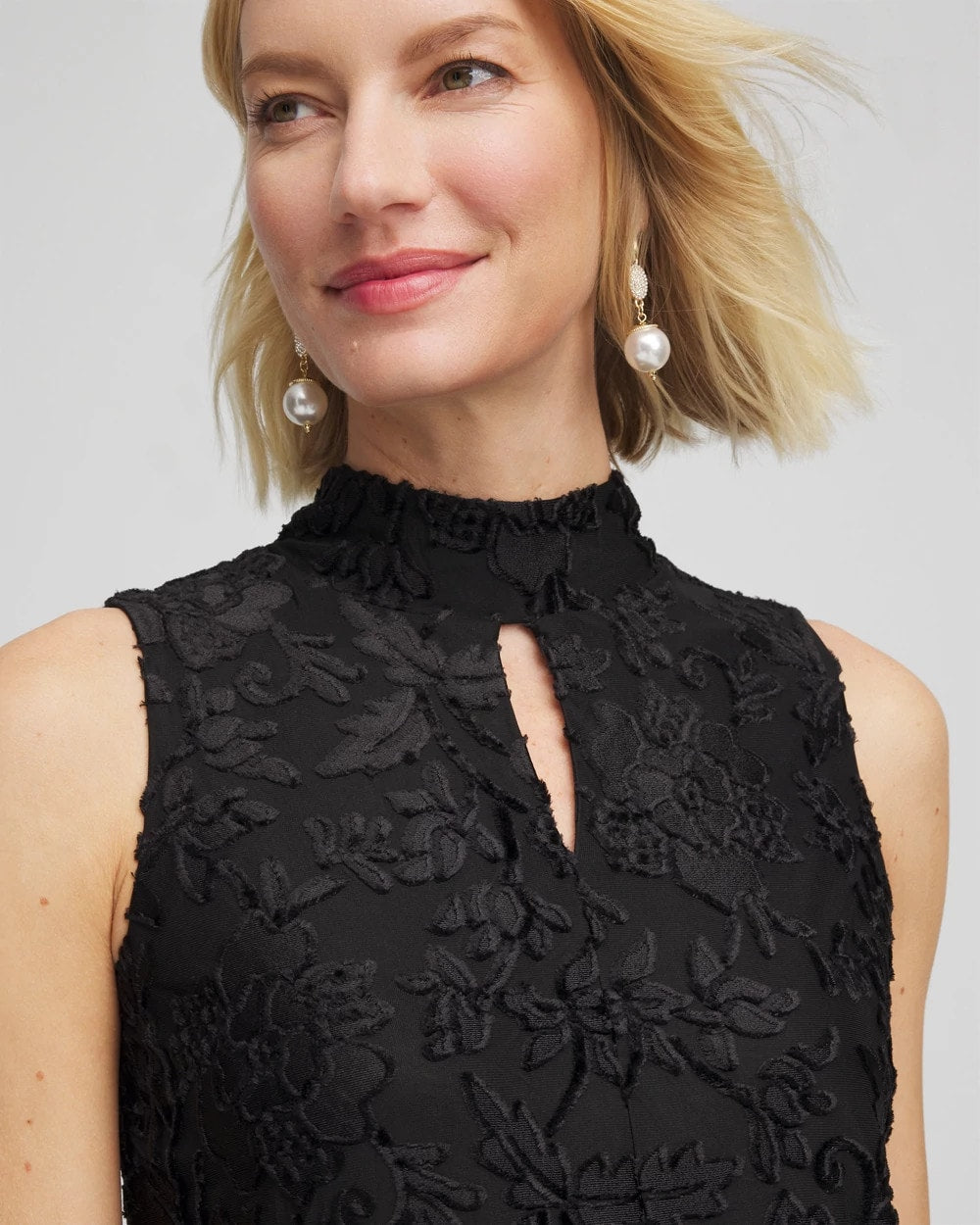 Burnout Mockneck Tank Black - Chico's