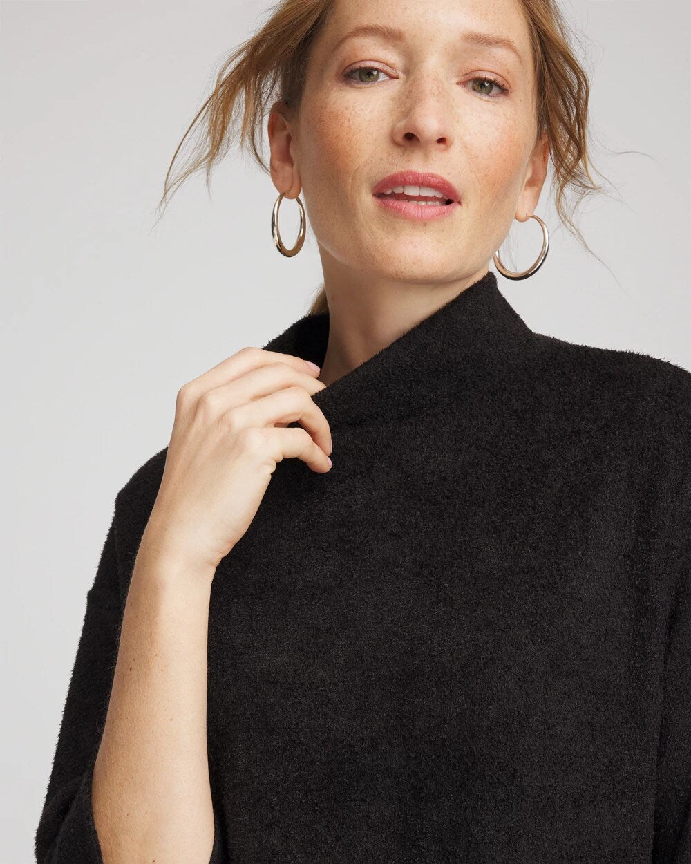 Jacquard Cozy Turtleneck Black - Chico's