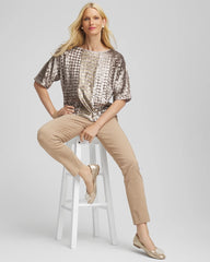 Art Deco Dolman Sequins Tee Gold - Chico's