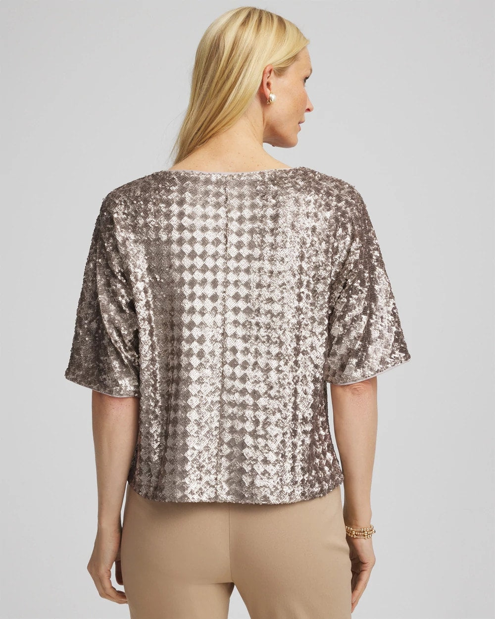 Art Deco Dolman Sequins Tee Gold - Chico's