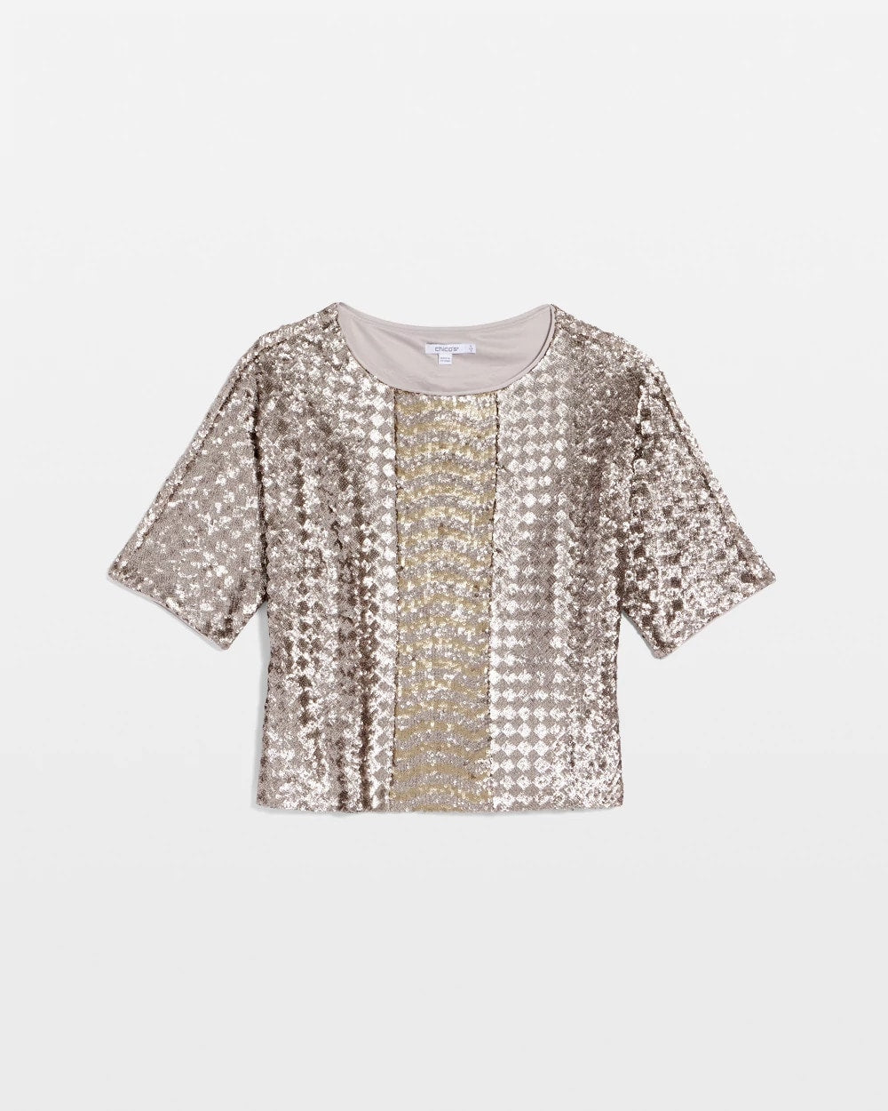 Art Deco Dolman Sequins Tee Gold - Chico's