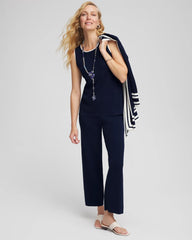 Travelers™ Tipped Sweater Shell Tank Travelers India Ink - Chico's