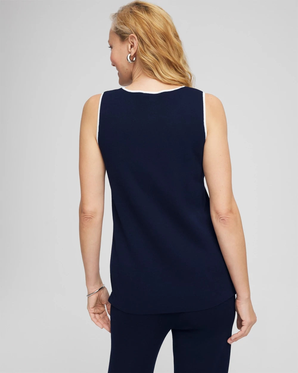 Travelers™ Tipped Sweater Shell Tank Travelers India Ink - Chico's