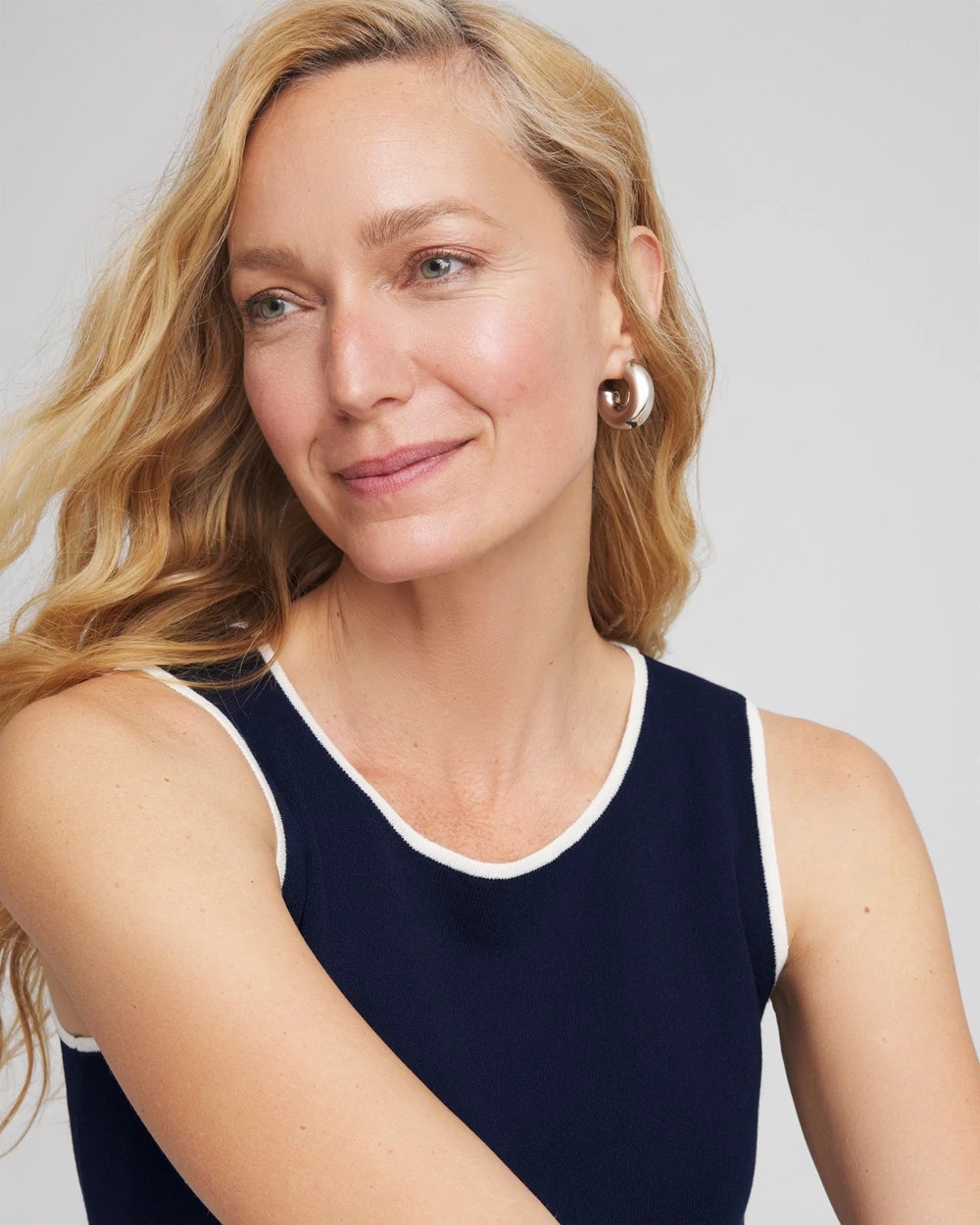 Travelers™ Tipped Sweater Shell Tank Travelers India Ink - Chico's