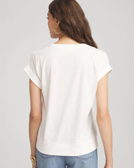 Crocheted Cotton-Blend Shirt Ecru - Chico's