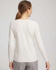 Metallic Layering Tee English Cream - Chico's