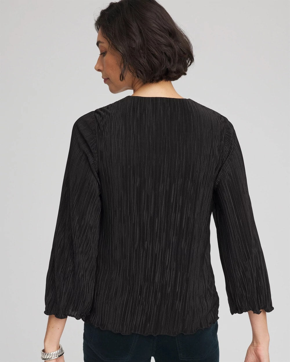 Bodre Flare Sleeve Top Black - Chico's