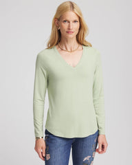 Touch of Cool™ V-Neck Layering Tee Sage Meadow - Chico's