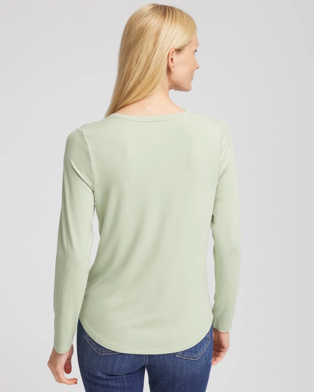 Touch of Cool™ V-Neck Layering Tee Sage Meadow - Chico's