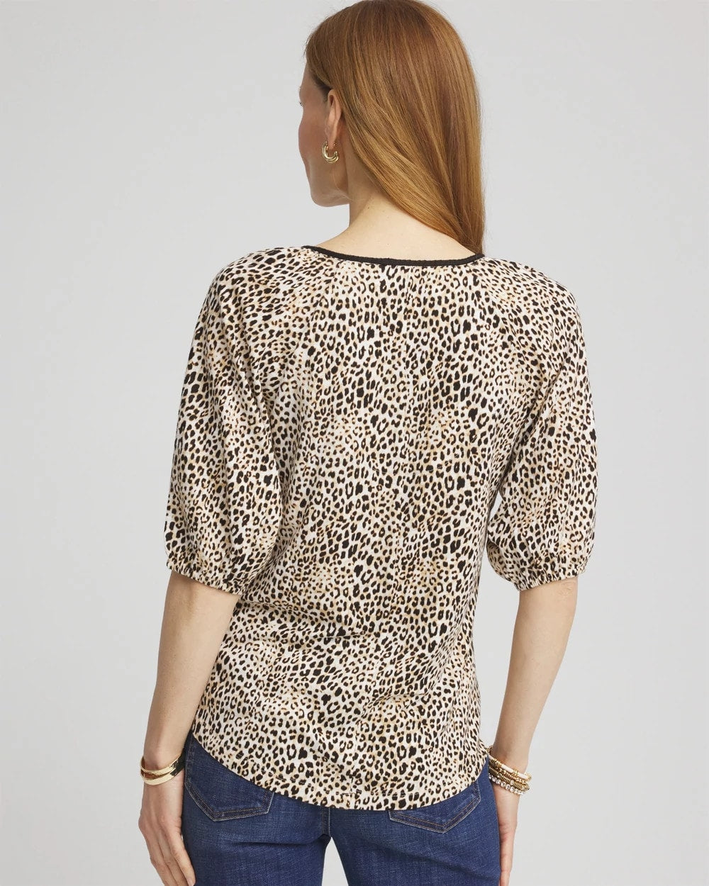 Leopard Braided Linen Top Ecru - Chico's