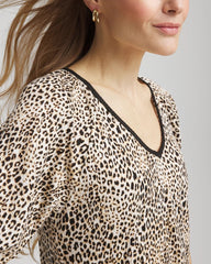 Leopard Braided Linen Top Ecru - Chico's