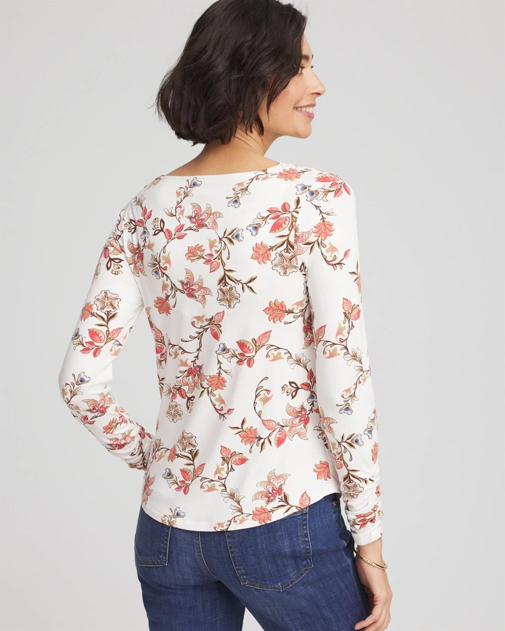 Touch of Cool™ Long-Sleeved Cowlneck Tee Ecru - Chico's