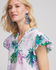 Notch Neck Cap Sleeve Tee Gentle Lavender - Chico's