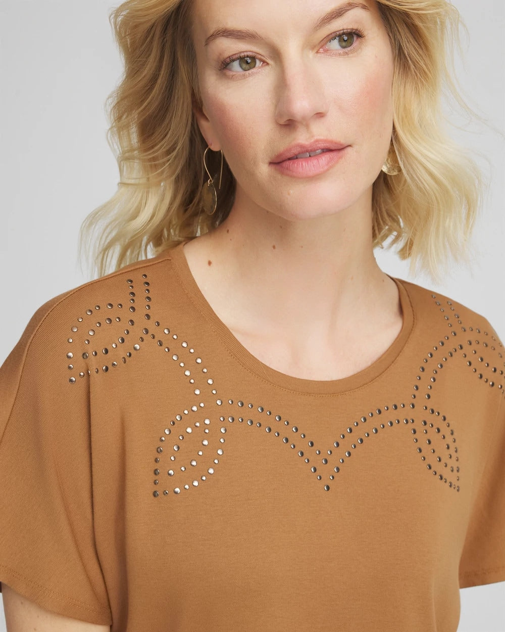 Studded Tapered Dolman Top Burnt Sienna - Chico's