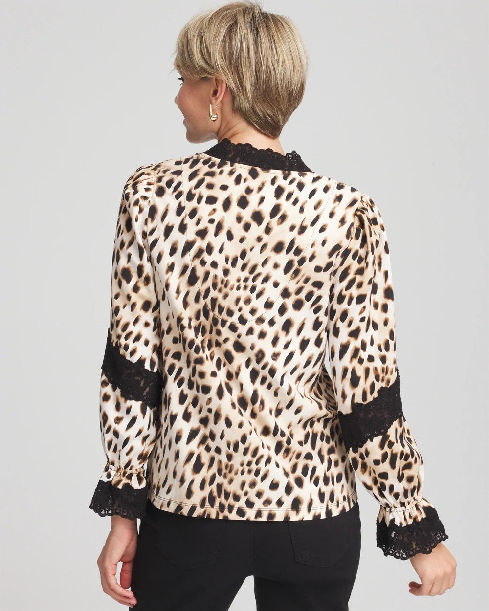 Animal Print Long-Sleeved Top English Cream - Chico's