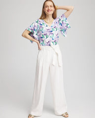 Touch of Cool™ Lily Handkerchief-Sleeve V-Neck Tee Gentle Lavender - Chico's