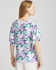 Touch of Cool™ Lily Handkerchief-Sleeve V-Neck Tee Gentle Lavender - Chico's