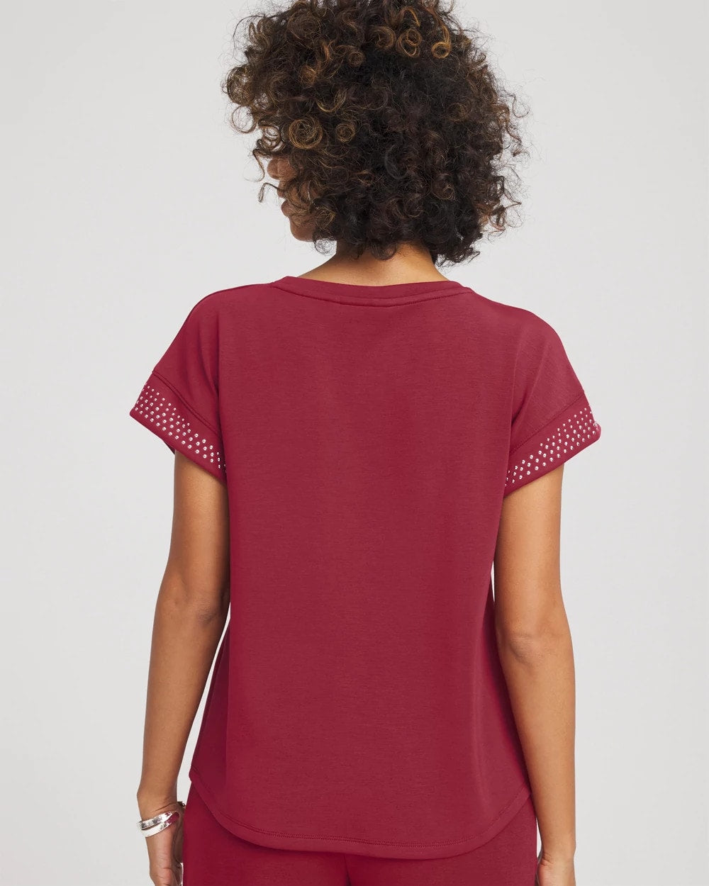 Zenergy® Embellished Short-Sleeve Top Russet Red - Chico's