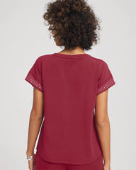 Zenergy® Embellished Short-Sleeve Top Russet Red - Chico's
