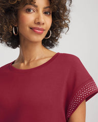 Zenergy® Embellished Short-Sleeve Top Russet Red - Chico's