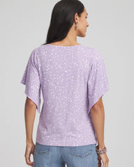 Touch of Cool™ Handkerchief-Sleeve V-Neck Tee Gentle Lavender - Chico's