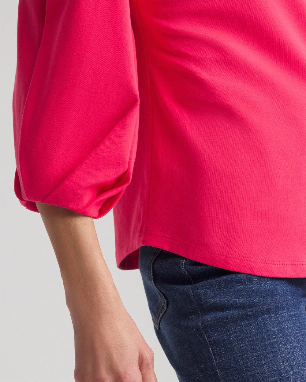 Cotton Tuck Sleeve Tee Dried Roses - Chico's