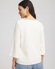 Soutache Embroidered Wildflower Top Ecru - Chico's