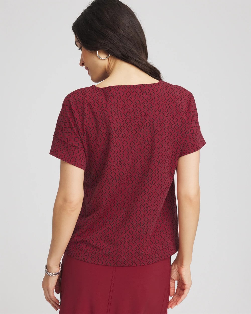 Zenergy® UPF Geo-Print Dolman Top Russet Red - Chico's