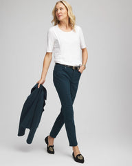 Slub Paneled Elbow Tee Alabaster - Chico's