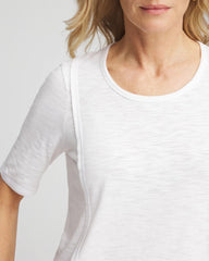 Slub Paneled Elbow Tee Alabaster - Chico's